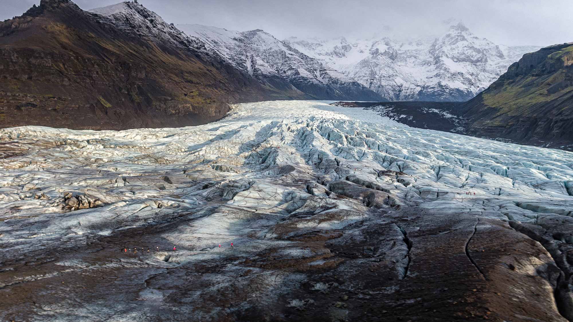 View over Svinafellsjokull Glacier Iceland